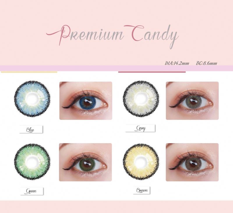 AFancy Pro Wholesale Color Lenses With Power For Dark Eyes Yearly Blue Green Colored Contact Lenses