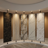Panneau mural en pierre UV, plaque de marbre artificiel en PVC pour la décoration de salon, villa, hôtel avec solutions de conception graphique