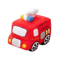 Boneka Plush Mobil Excavator Pemadam Kebakaran, Bantal Mobil Teknik, Mainan Plush Transportasi Anak, Grosir Custom
