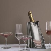 Seau à glace en acier inoxydable effet bois de style européen pour le salon, refroidisseur à vin haut de gamme, élégant et luxueux pour la maison