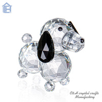 Nouvelle Arrivée Figurine Décorative Tendance en Verre Cristal K9 Créative, Motif Chien Chinois Gravé, Objet de Collection Mignon