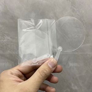 Plastic clear Transparent <b>Mini</b> <b>Hand</b> Fan with <b>Hand</b> Holder As Small Gift - Product Image 6