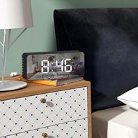 Jam Alarm Digital LED Cermin Elektronik Grosir dengan Desain Modern Bertenaga USB