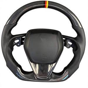 Volant personnalisé en fibre de carbone véritable pour <span class=keywords><strong>Toyota</strong></span> Camry 8ème génération/Corolla/Alio Hybrid <span class=keywords><strong>Venza</strong></span> Levin 2005 2007 2010 2012 2013 2020 - Product Image 3