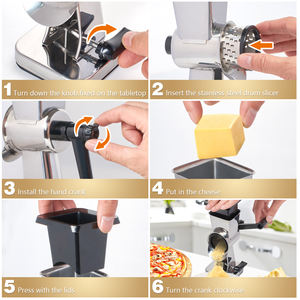 เครื่องขูดชีสแบบหมุนมือ สำหรับชีสสด ผัก ถั่ว ฐานดูดกันลื่น - Product Image 5