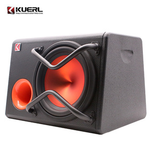 ซับวูฟเฟอร์ติดรถยนต์ KUERL ขนาด 10 นิ้ว 12V 4 โอห์ม กำลังขับสูง พร้อมกรวยสีส้มและดีไซน์แบบพอร์ต - Product Image 4