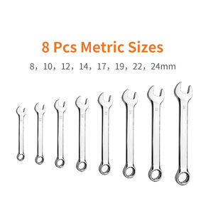 8PCS Carbon Steel Metric <strong>Combination</strong> Double Ended Ring Spanner <strong>Wrench</strong> Kit <strong>Set</strong> for Workshop Hand Tools - Product Image 6