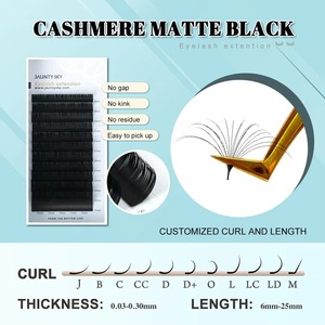 Prix usine noir mat J CC <span class=keywords><strong>D</strong></span> DD <span class=keywords><strong>L</strong></span> LB LJ LC LD Extensions de cils individuels avec plateaux de cils en cachemire velours - Product Image 2