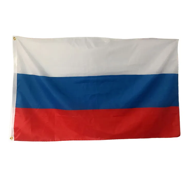 Высококачественный товар с индивидуальным принтом 100D полиэстер флаги и баннеры деловой российский флаг