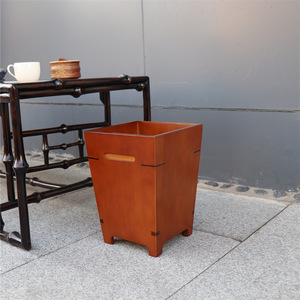 Bamboo Tea Bucket Square Water Container Eco-Friendly Tea Filtering Bucket Tabletop Use - Product Image 3