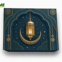 Boîte mystère en papier kraft pour l'Aïd, décoration musulmane, calendrier du compte à rebours du Ramadan, coffret cadeau de 30 jours