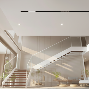 <span class=keywords><strong>Escalier</strong></span> en L moderne intérieur avec garde-corps en verre trempé et marches en bois foncé pour penthouse de luxe - Product Image 4