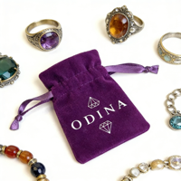 Pochette à cordon en suède et satin pour mini-bijoux, sac cadeau personnalisé en velours avec logo pour la vente en gros