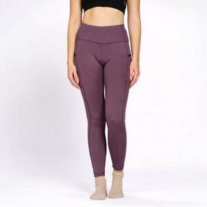Leggings Deportivos de Mujer Color Rosa Cebolla con Bolsillo para Móvil, Cintura Media, Largo hasta el Tobillo, Lycra, Costuras Planas - Product Image 1