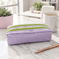 Trousse à crayons Oxford personnalisée Stasun avec double fermeture éclair, grande capacité, double compartiment, sac à crayons en textile pour étudiants, école, bureau