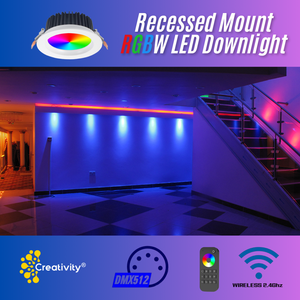 Thương mại lõm 8 inch 40W Spotlight màu thay đổi độ sáng DMX512 tuya Wifi ứng dụng điều khiển trong Nhà Trần dẫn xuống ánh sáng - Product Image 2