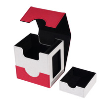 Boîte de rangement pour cartes à collectionner TCG en cuir PU magnétique personnalisée JUZI - Boîte de rangement pour cartes Yugioh - Boîte de rangement pour jeux de table durable