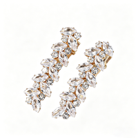 Barrettes à cheveux chic et scintillantes en zircon taille marquise, 2 pièces, multicolores, pour femmes, usage quotidien, mariage, bal de promo, demoiselle d'honneur, accessoires pour cheveux