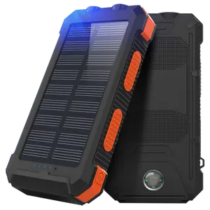 2023新型可折叠防水防震20000毫安快速充电太阳能电池板充电户外便携式太阳能银行