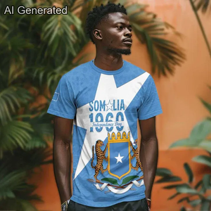 Camisetas con Estampado Gráfico de la Bandera de Somalia para Hombre, Camisetas con Estampado 3D de África, Precio Bajo - Product Image 3
