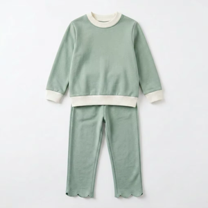 Sudadera de Manga Larga de Algodón Suave para Niña Pequeña, Pantalones con Volantes a Juego, Ropa Deportiva Informal para Niños - Product Image 6