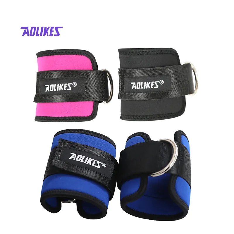 Tobilleras ajustables para Fitness, correas de tobillo deportivas para máquinas de Cable, polea de pierna de gimnasio con hebilla, protector de pies deportivos para entrenamiento