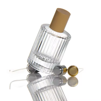 30 ml 50ml 100ml Bouteille de parfum ronde en verre avec bouchon en cristal pulvérisateur à pompe sur bouteille en verre