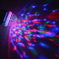 Ampoule LED rotative COYOLED B22/E27 SMD, lumière de scène automatique avec changement de couleur RVB