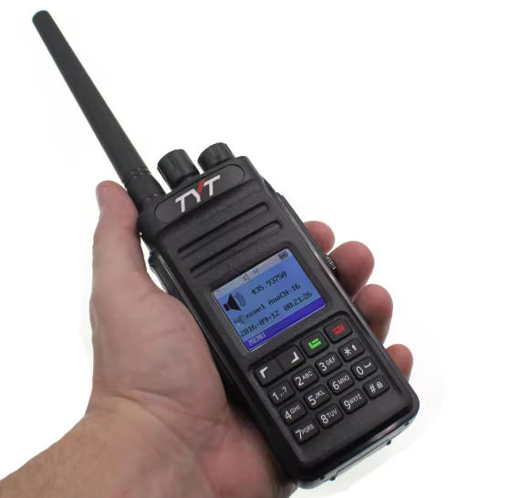 DMR Digital Walkie Talkie IP67 400-470MHZ 1000 Channels Dual Band Encrypted Interphone TYT MD398/MD-398 Handheld Two Way Radio