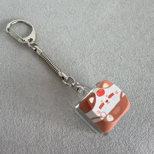 Capuchon de touche unique PBT artisanal motif petit chat, capuchon de touche stéréo animalier Kawaii, personnalisable pour clavier mécanique DIY, décoratif, porte-clés unique - Product Image 1