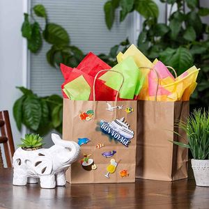 ถุงกระดาษคราฟท์สีน้ำตาล ขาว สีสันสดใส พิมพ์โลโก้ สำหรับใส่ของขวัญ ราคาโรงงาน รีไซเคิลได้ พร้อมหูหิ้วเชือก - Product Image 4