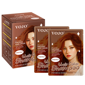 VOJO <span class=keywords><strong>Champú</strong></span> Tinte Semipermanente para el Cabello con Aroma a Café, 25ml*10 Sobres, Cobertura de Canas en 10 Minutos, Sin Amoníaco, Sin PPD, para Hombres y Mujeres - Product Image 3