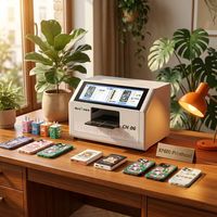Printer Inkjet UV Flatbed Otomatis Beric CH-06 XP600 dengan Layar Sentuh Ganda untuk Pencetakan Casing Ponsel, Kartu, dan Bola Golf