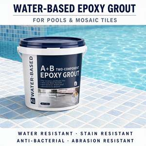 Stucco Epossidico a Base d'Acqua A+<span class=keywords><strong>B</strong></span> Bicomponente Antibatterico Antimuffa Resistente alle Macchie e all'Acqua per Ceramica Mosaico Bagno Soggiorno - Product Image 1