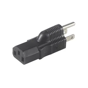 NEMA 5-15P maschio a IEC C13 femmina Standard americano US 3 pin spina a IECC13 laptop AC plug convertitore adattatore di alimentazione