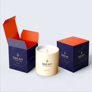 Factory Supply Custom Design 9oz Luxury Storage kraft Paperboard Packaging Scented Candle Jar Gift Box with insert