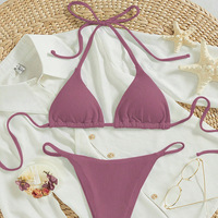 Nouvel Arrivage 2026 Ensemble Bikini Femme à Nouer, Maillot de Bain String Sexy pour Sources Chaudes et Natation