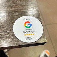 Autocollant en époxy personnalisé pour avis Google 80*80mm, NFC G213 215 216, étiquette de table, étiquette pour restaurant, hôtel, plaque de signalisation NFC