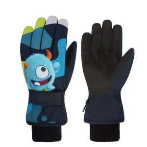 Gants de neige imperméables pour enfants, motif démon mignon, pour garçons et filles, pour <span class=keywords><strong>le</strong></span> ski, <span class=keywords><strong>le</strong></span> snowboard, <span class=keywords><strong>le</strong></span> cyclisme et les activités de plein air, chauds et décontractés - Product Image 3