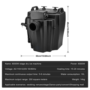 6000W Lage Droge Ijsnevelmachine Handmatige Bediening 2CH DMX <span class=keywords><strong>200</strong></span> Dekking Podium Speciaal Effect <span class=keywords><strong>DJ</strong></span> Apparatuur - Product Image 4
