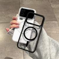 Casing HP Transparan Magnetik TPU KAOU Trend Product dengan Bantalan Udara dan Holster untuk Xiaomi 17Pro Max