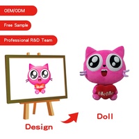 Benutzer definierte Plüsch kunst Design Tier Plüschtiere Plüsch Stickerei Gesicht weich Stofftier Promotion Bulk Logo drehen Plüschtiere