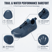 Chaussures minimalistes d'extérieur pour hommes, chaussures de sport pieds nus, baskets respirantes à bout large pour entraînement croisé et randonnée