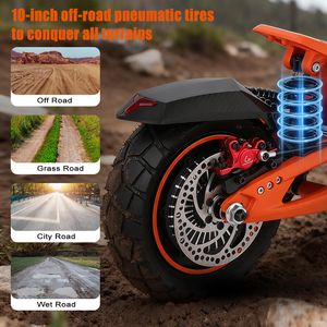 Scooter électrique F4 pour adultes, autonomie 100 km, moteur double 1400W, tout-terrain, pneus larges, pliage rapide, batterie 48V 20.8Ah, longue portée S - Product Image 6