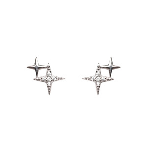 Piccoli orecchini a forma di stella per donna, gioielli per l'orecchio semplici e scintillanti con pietre trasparenti, perfetti per l'uso quotidiano - Product Image 5