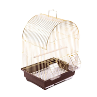 Cage d'élevage pliable plaquée or pour oiseaux, idéale pour perroquets et canaris - Vente en gros