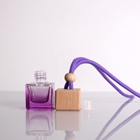 Bouteilles en verre carrées de 8 ml pour diffuseur de parfum, parfum de voiture pour climatiseur, flacon vide à suspendre pour voiture, désodorisant