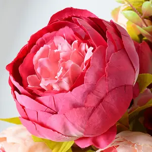 13 produsen kepala bunga buatan pesta dalam ruangan kualitas tinggi Hari Ibu kain peoni
