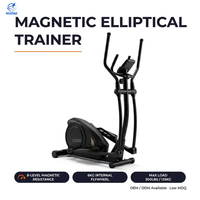 GLEEKO 302HA Elliptique Magnétique Silencieux pour la Maison, Machine d'Exercice Cardio pour Brûler les Graisses, Cross-Trainer 8 Vitesses avec Écran LCD, Faible Niveau de Bruit
