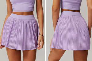 Set Roregal Primavera/Estate con Top Sportivo e Gonna da Tennis Plissettata a Vita Alta per Palestra e Corsa - Product Image 2